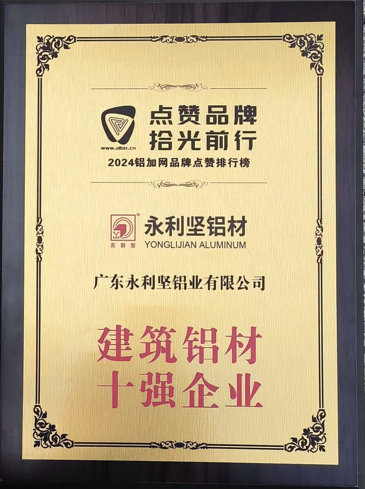 Top 10 Enterprises in Architectural Aluminum Materials Industry in 2024