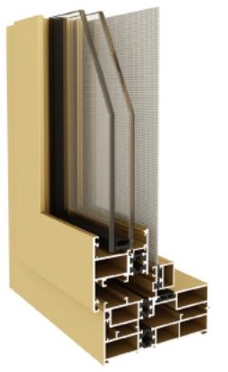 100C series insulated window screen integrated casement window